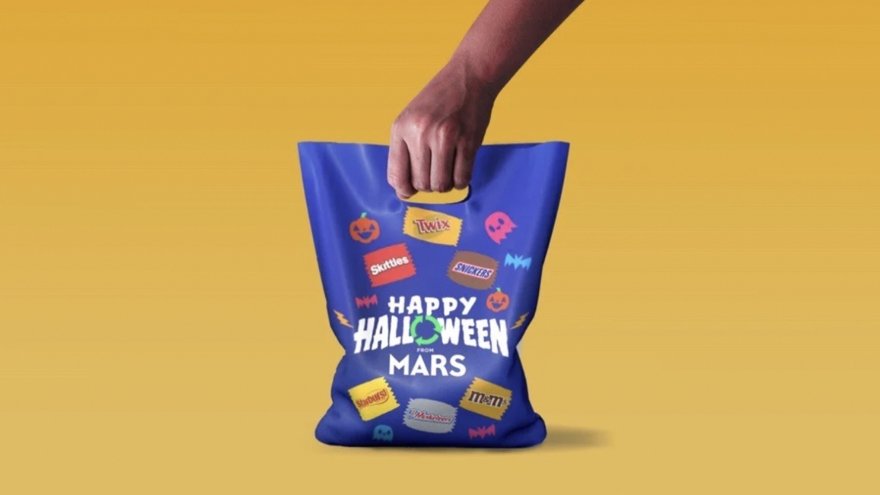 A bag distributed by Mars - the maker of Snickers and M&M's - for recycling candy wrappers
