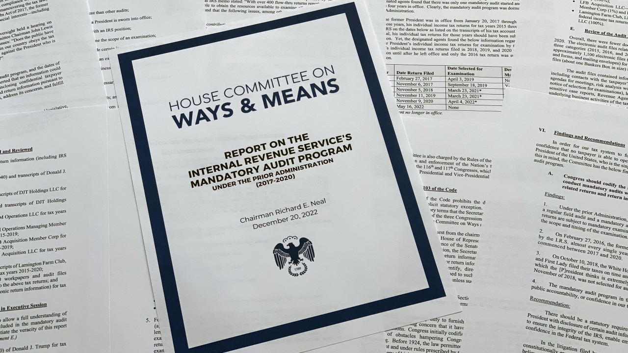 The IRS report from the House Ways & Means Committee.