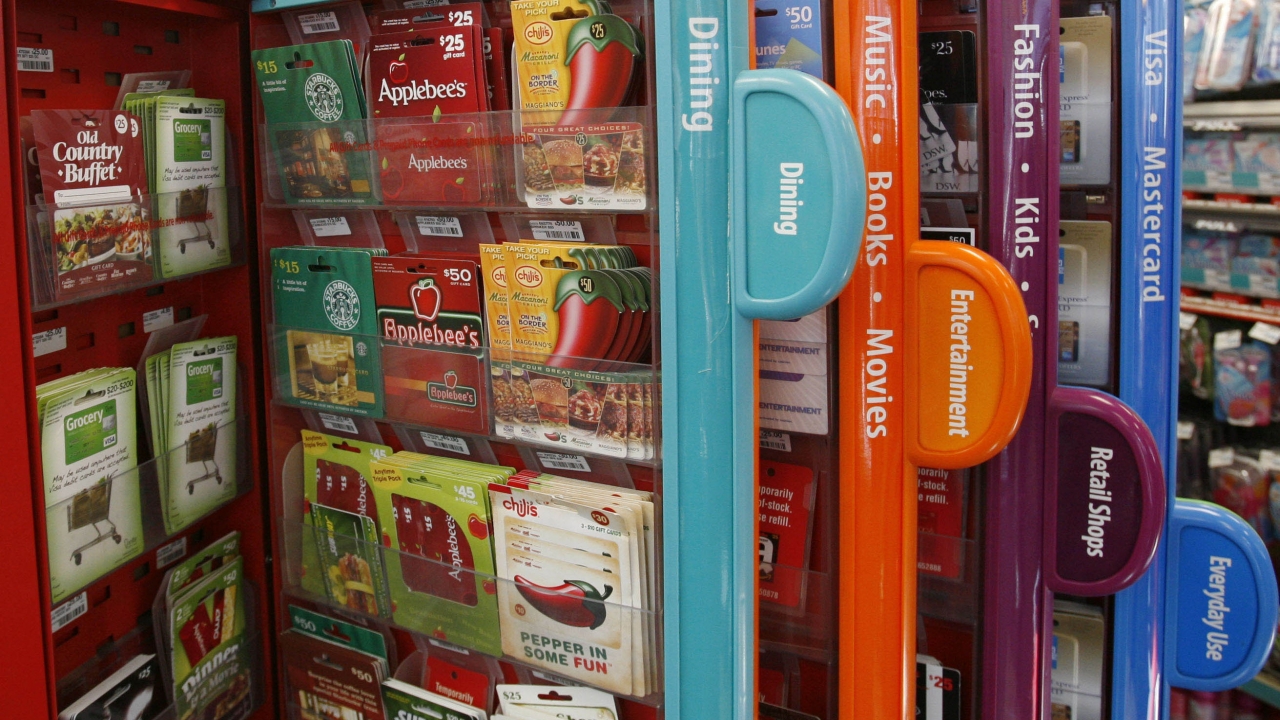 Gift card kiosk in New York.