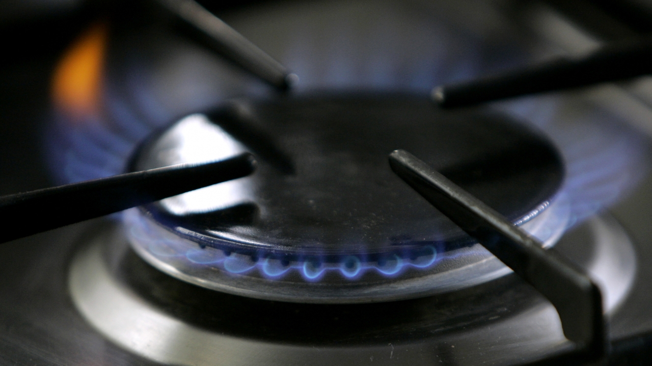 Burner on a natural gas stove.