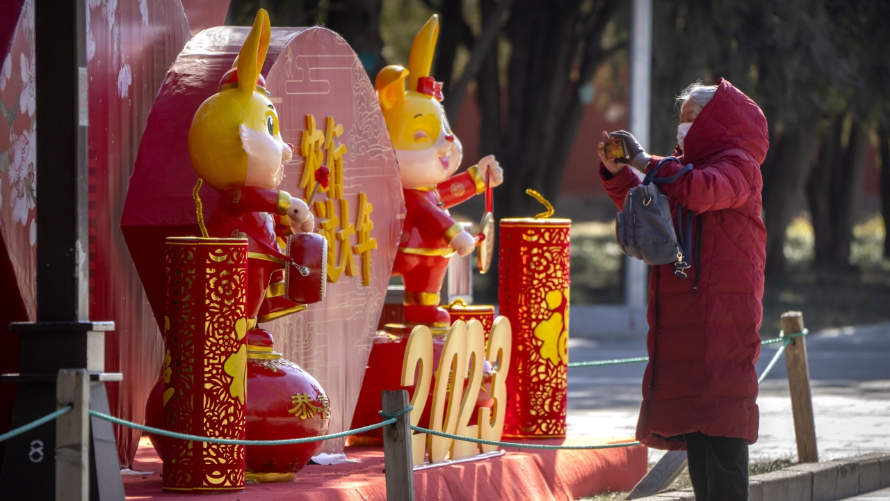 Lunar New Year at a public park in Beijing
