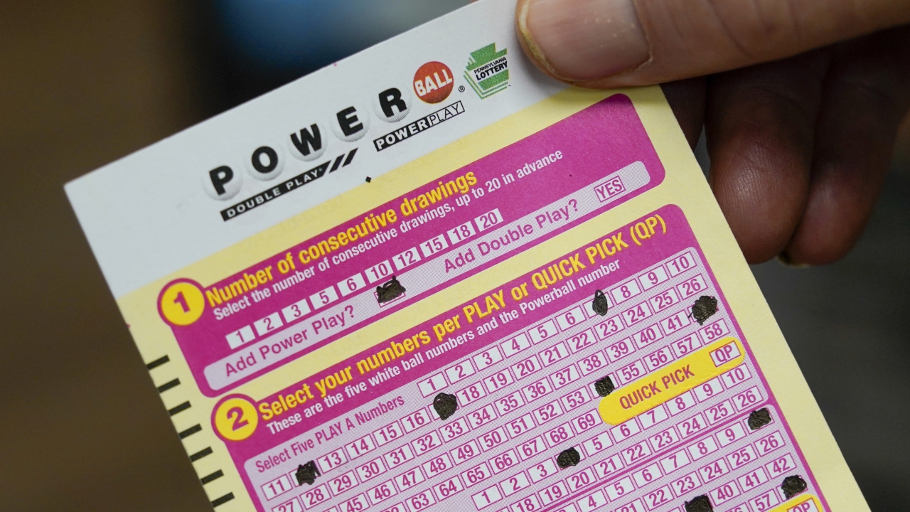 A ticket for a Powerball drawing.