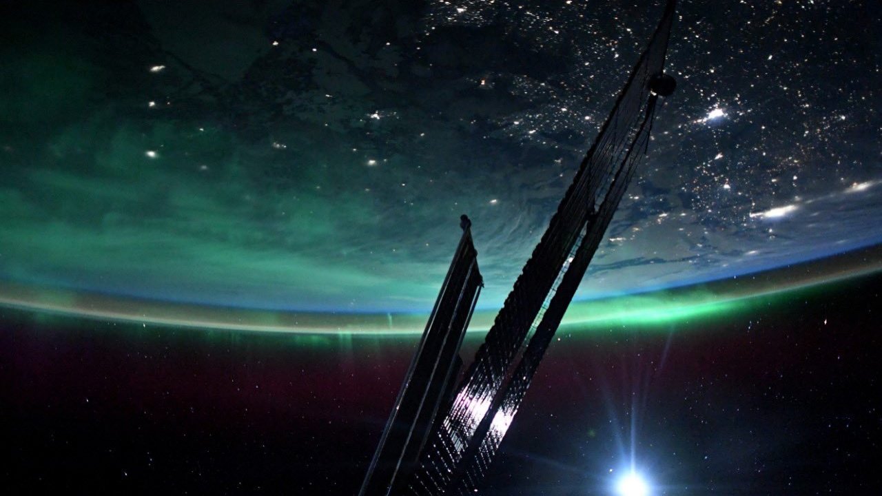 View of the aurora from the International Space Station.