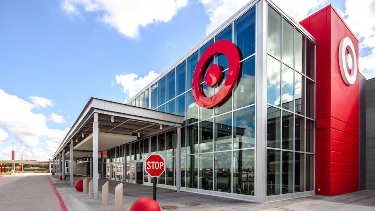 The front entrance of a Target store location