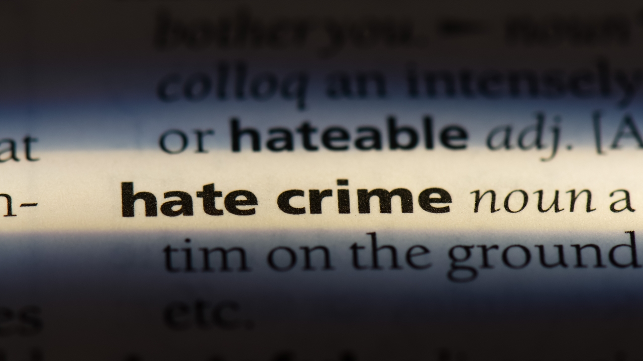 Hate crime in dictionary.
