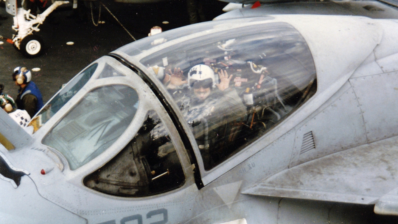 Navy A-6 Intruder pilot Jim Seaman, who died of lung cancer.