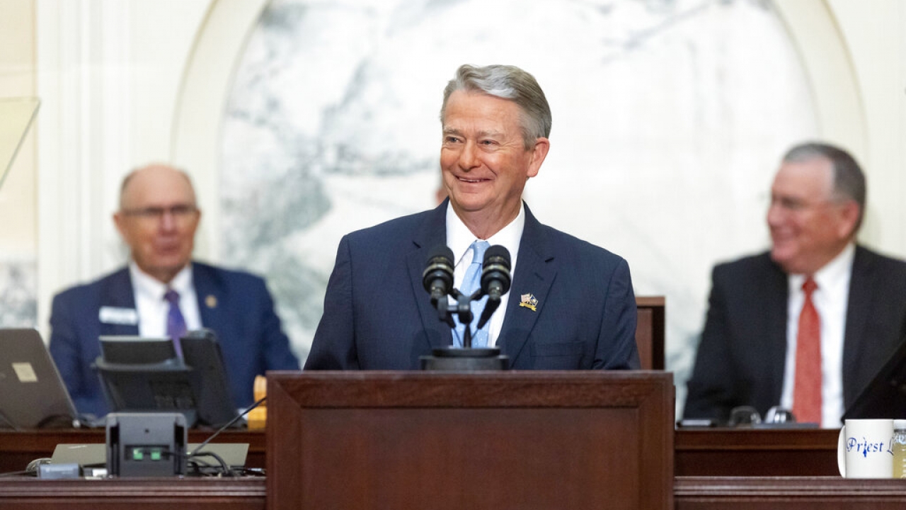 Idaho Gov. Brad Little delivers his 2023 State of the State address.