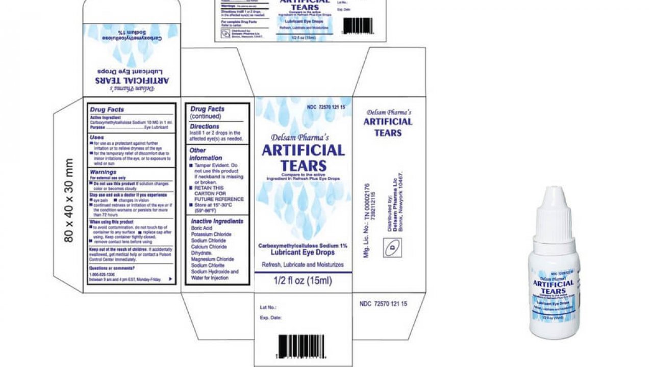 Delsam Pharma artificial tears packaging