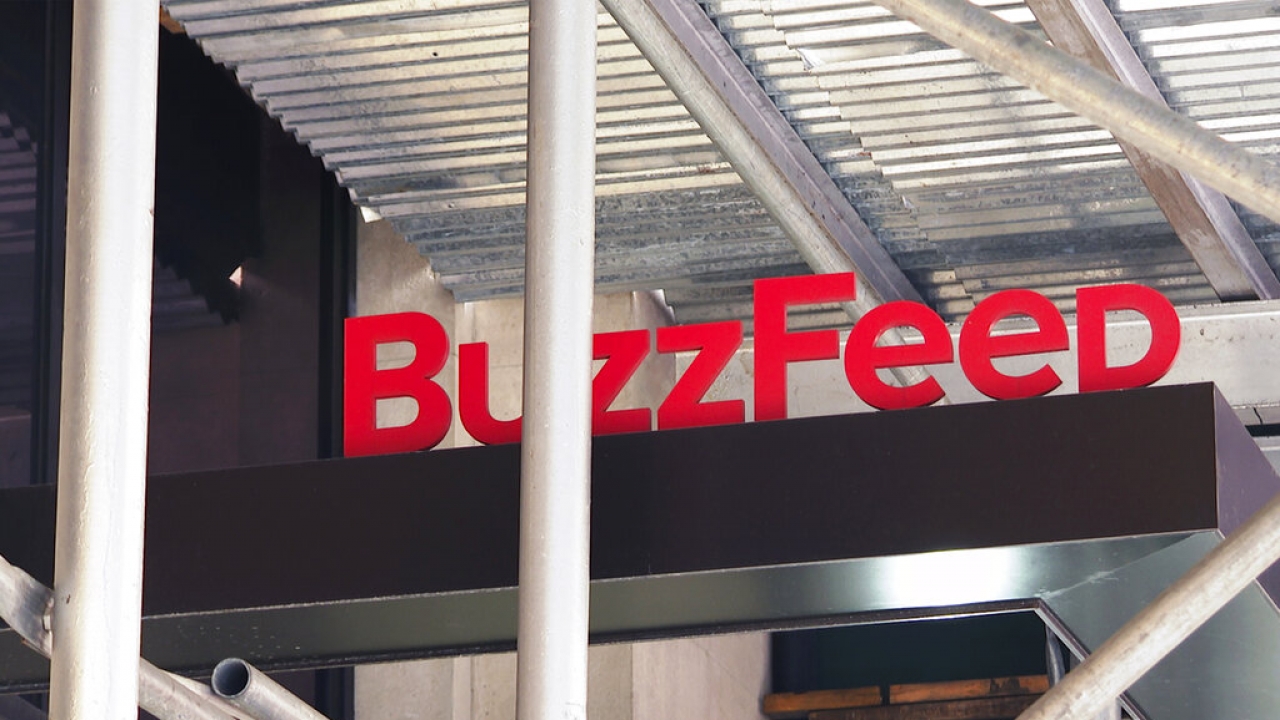 The entrance to BuzzFeed in New York.