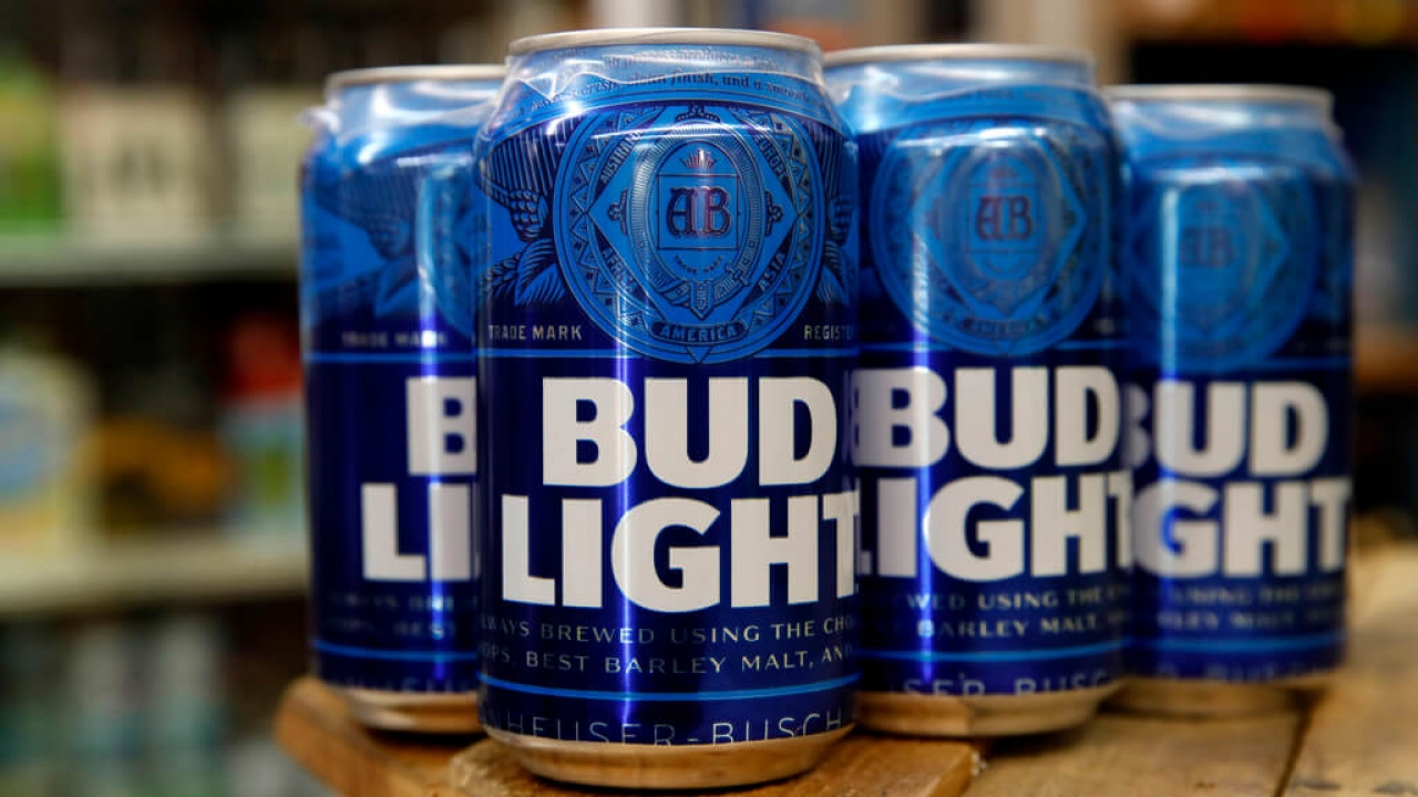 Bud Light beer cans