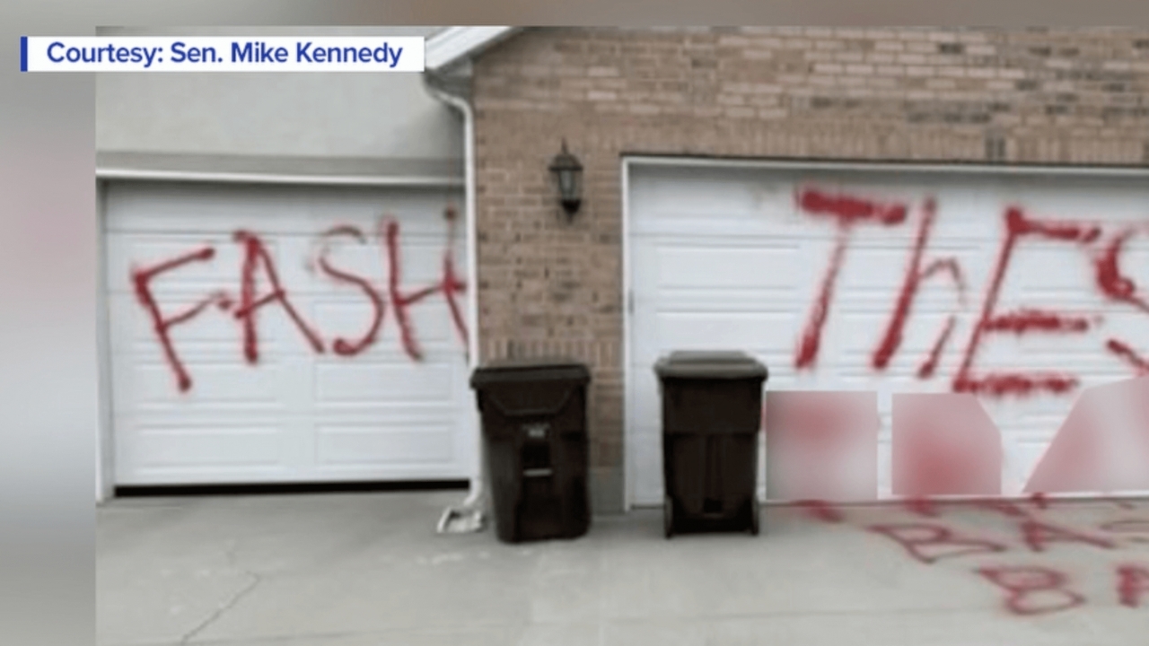 Vandalism at Utah state Sen. Mike Kennedy's home