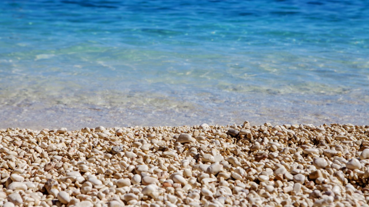 image of a pebble beach