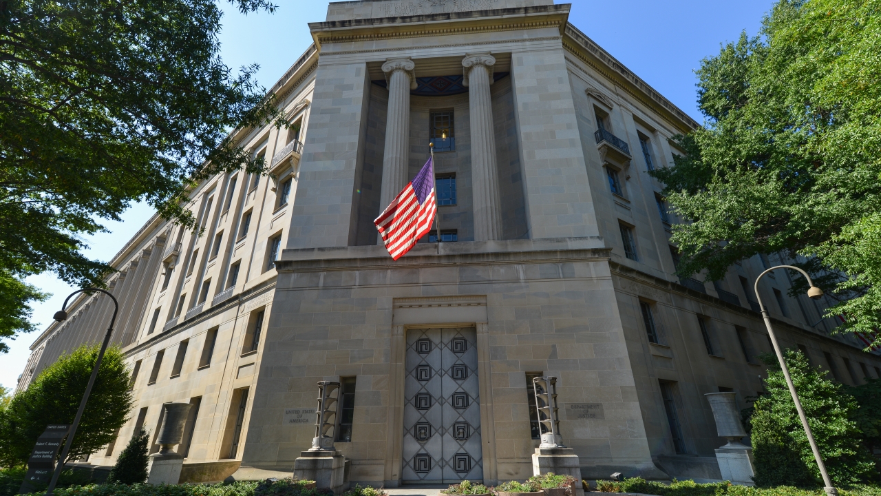 U.S. Department of Justice building.