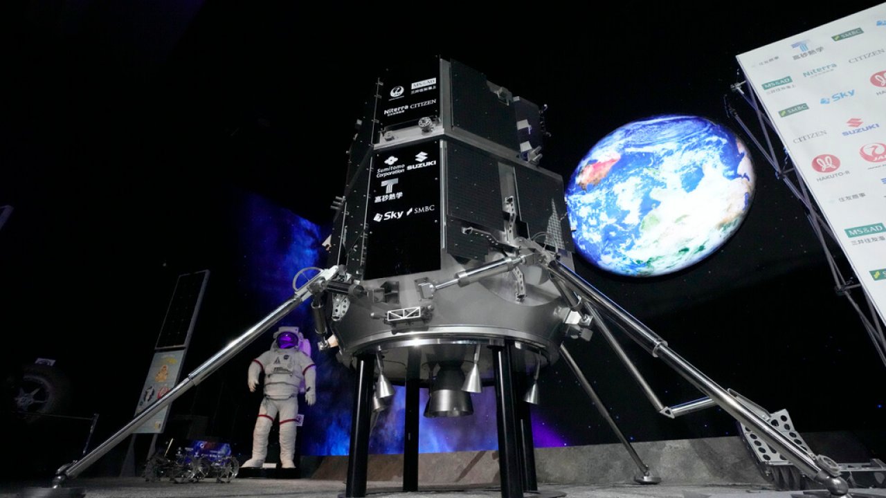 A model of the lander of HAKUTO-R private lunar exploration program