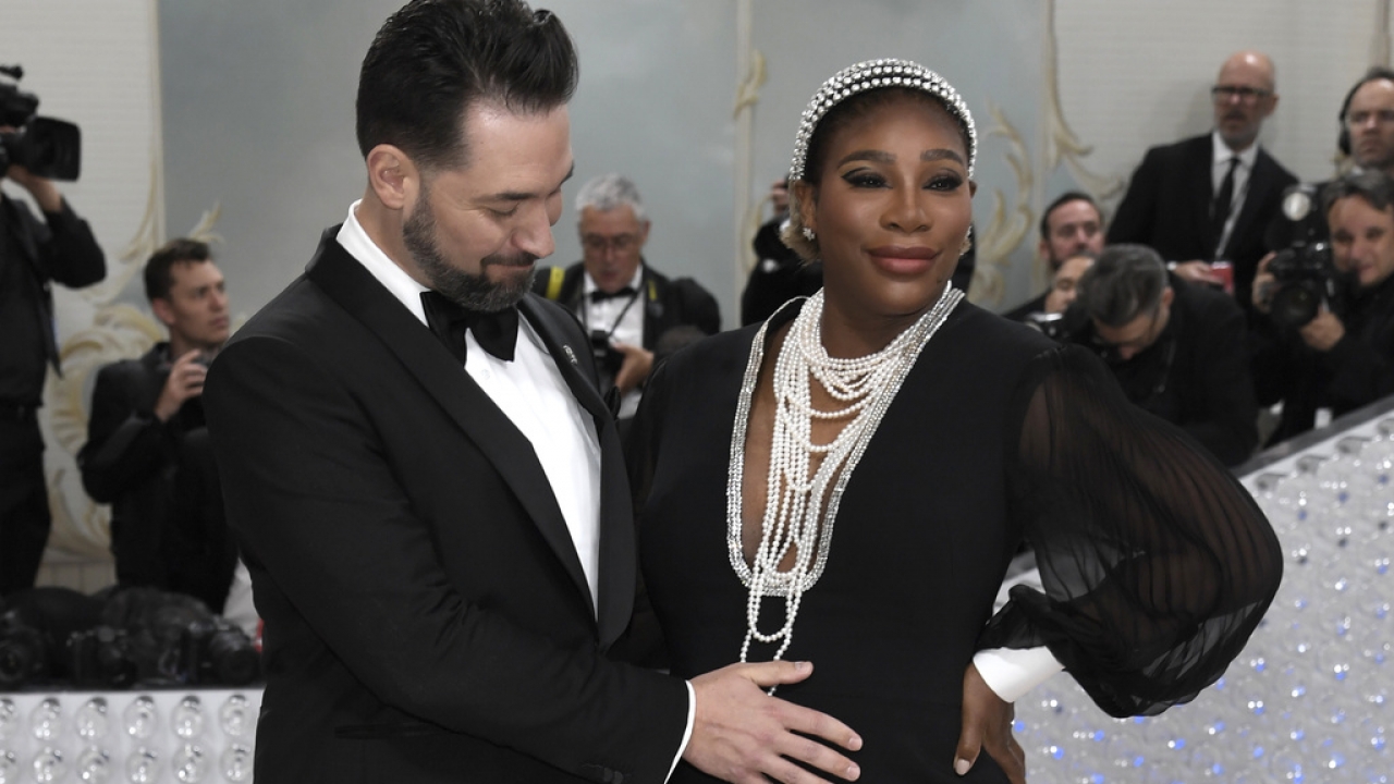 Alexis Ohanian, left, and Serena Williams attend The Metropolitan Museum of Art's Costume Institute benefit gala.