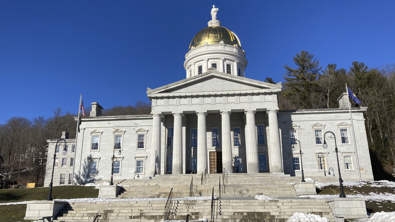 The Vermont State House stands on Feb. 14, 2023, in Montpelier, Vt.