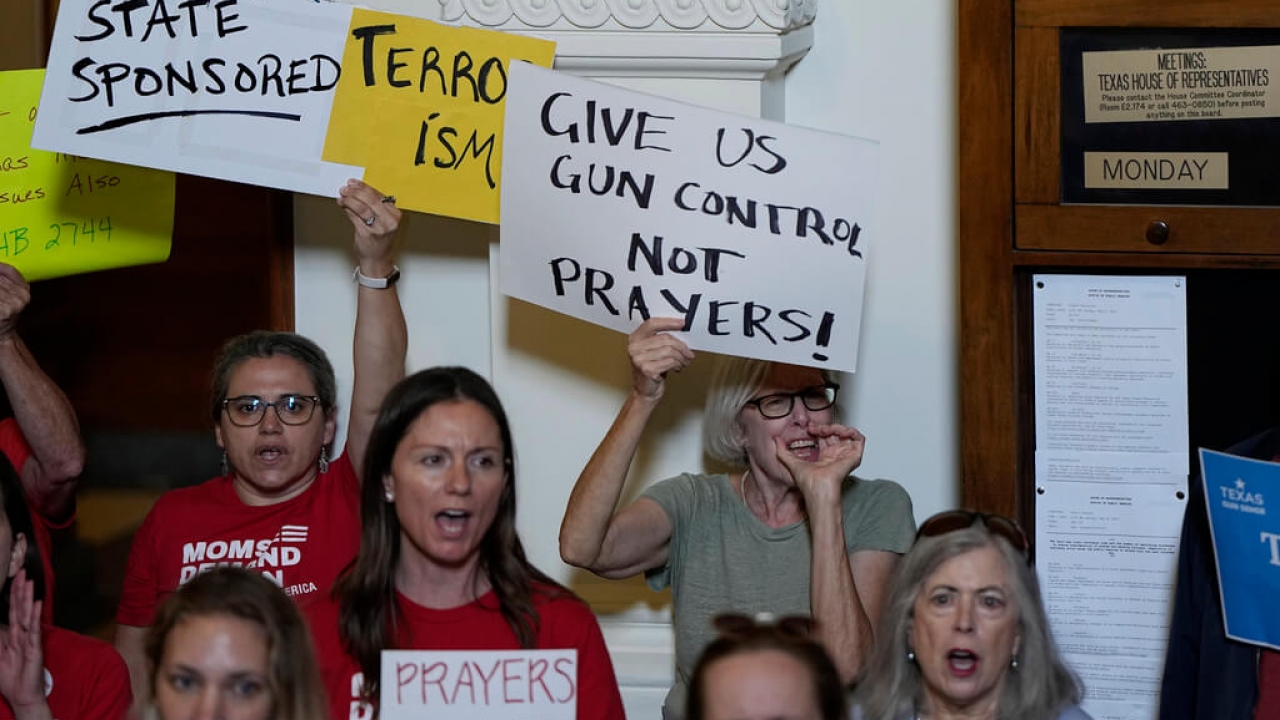 Protesters at the Texas Capitol call for stricter regulation on gun sales