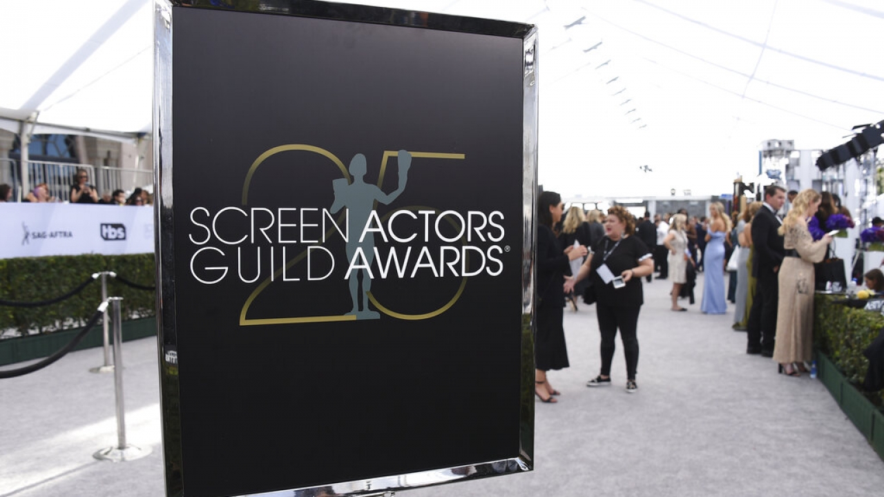 A sign for the 25th annual Screen Actors Guild Awards.