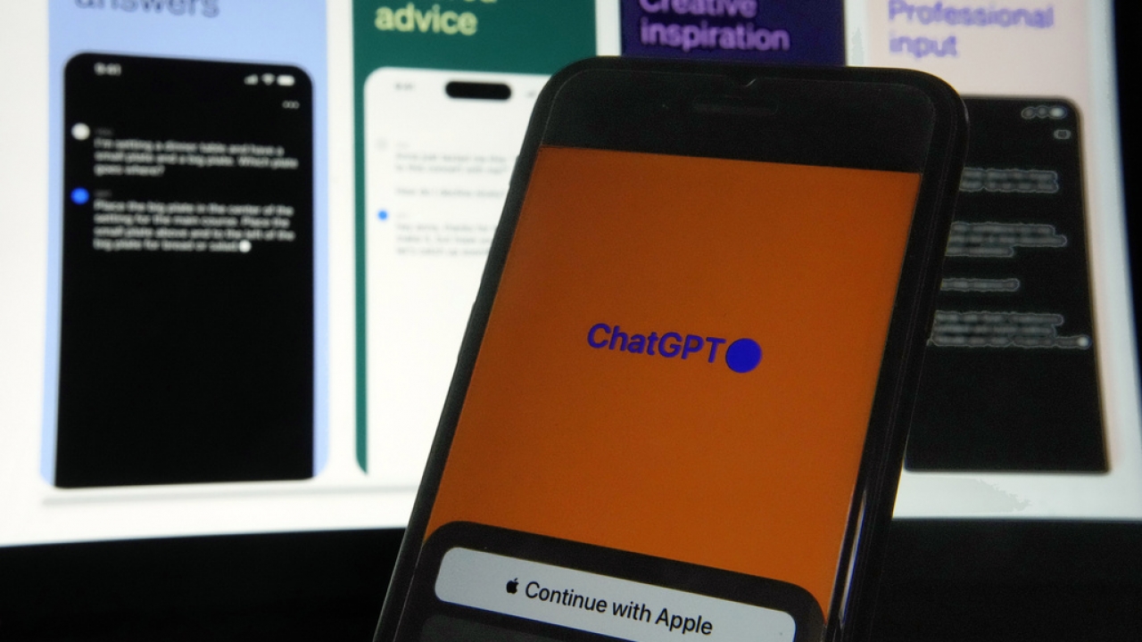 The ChatGPT app on an iPhone.