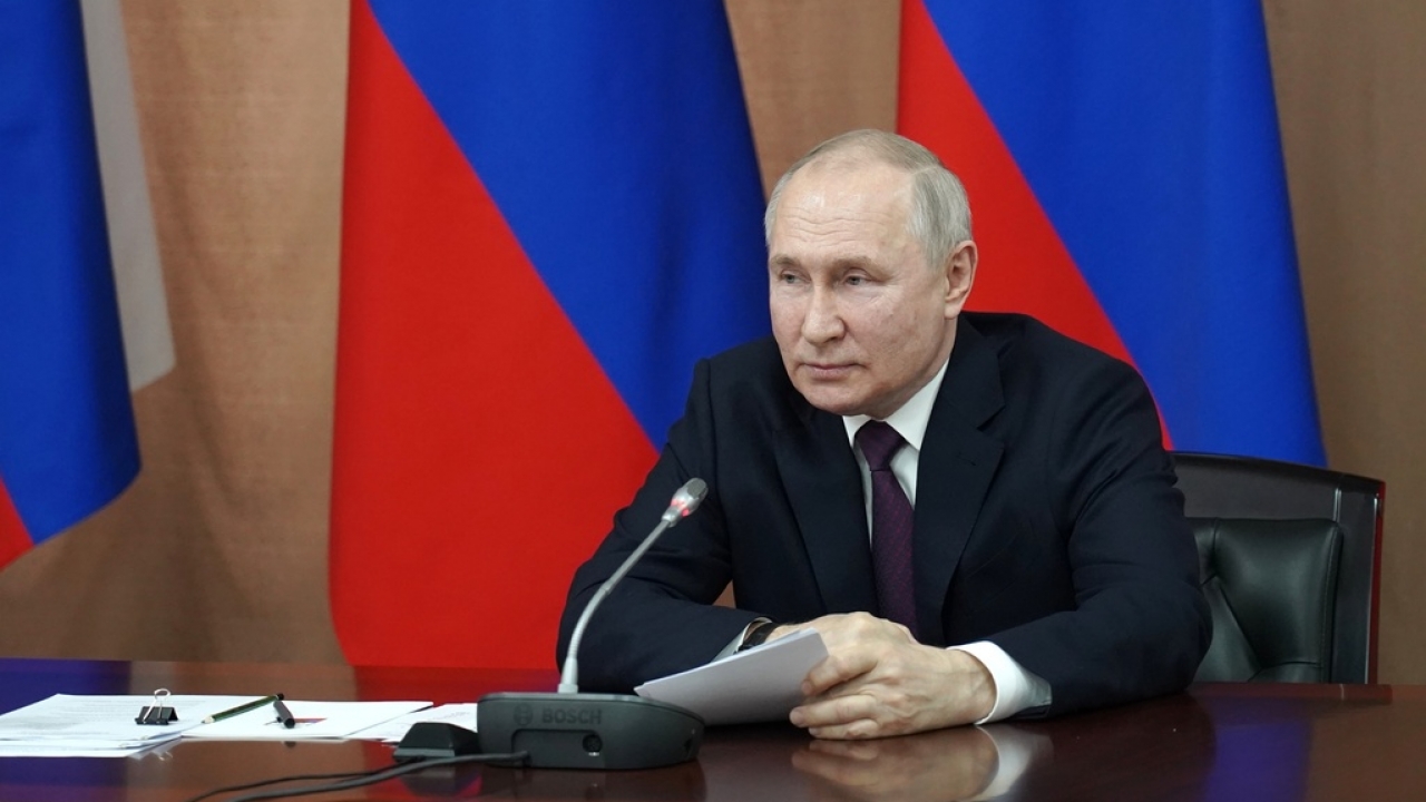 Russian President Vladimir Putin chairs a meeting of the Council on Interethnic Relations.