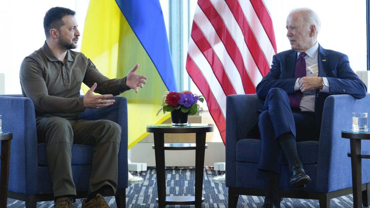 President Joe Biden meets with Ukrainian President Volodymyr Zelenskyy