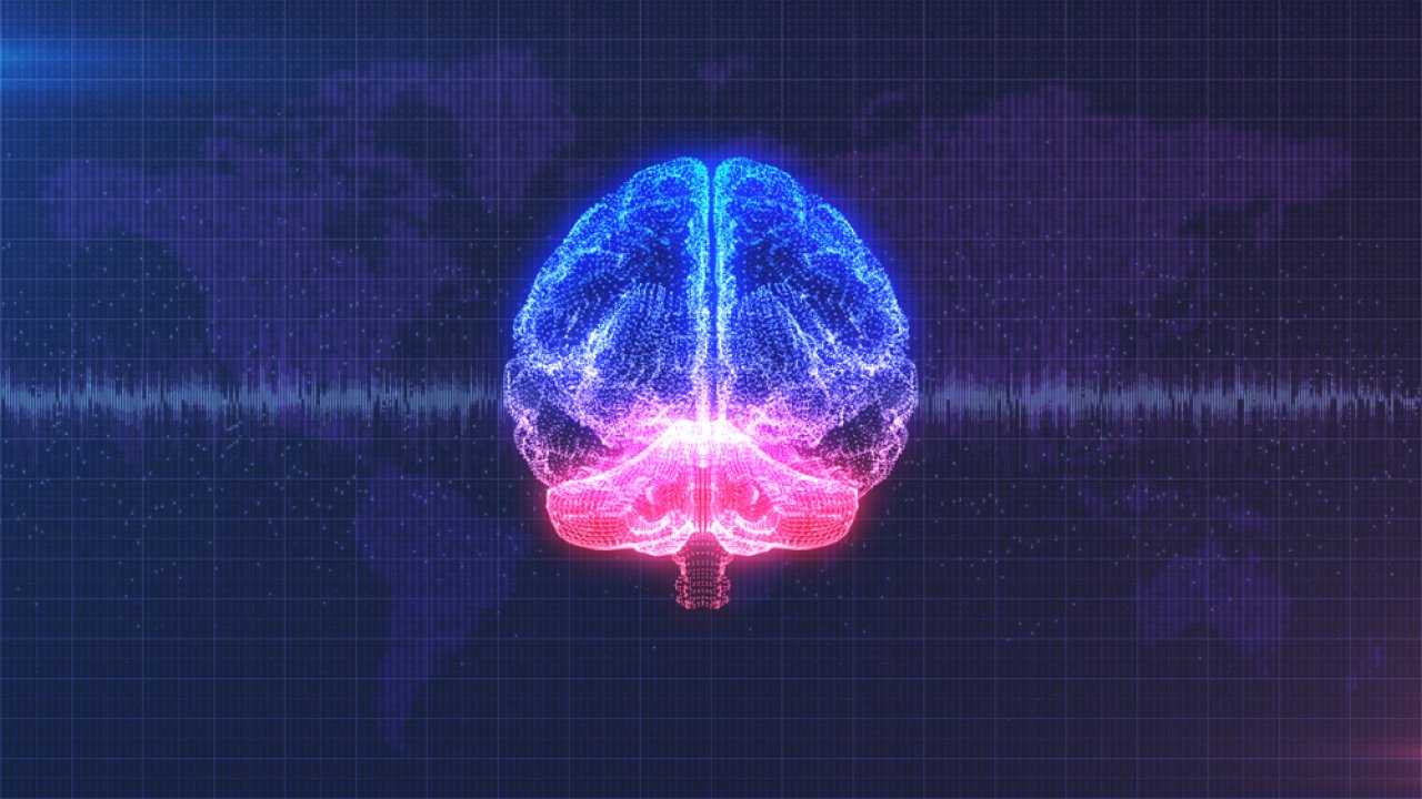 Computer illustration of brain waves