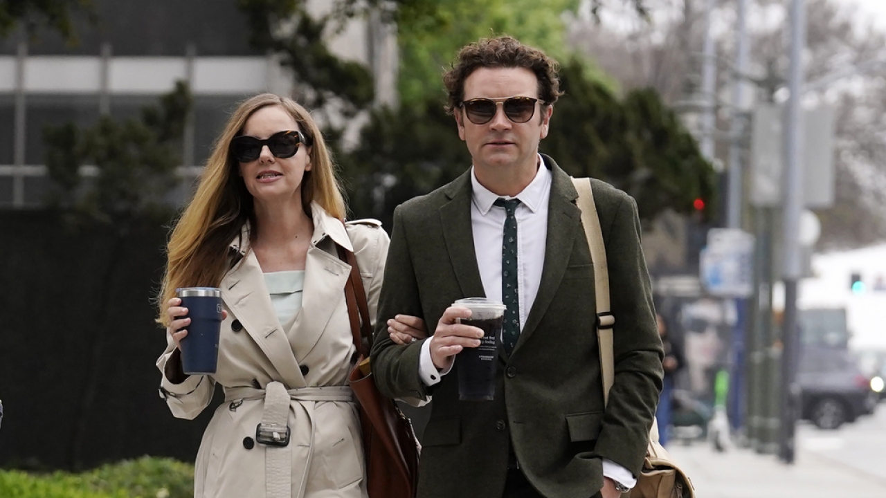 Danny Masterson and his wife Bijou Phillips arrive for closing arguments in his second trial.