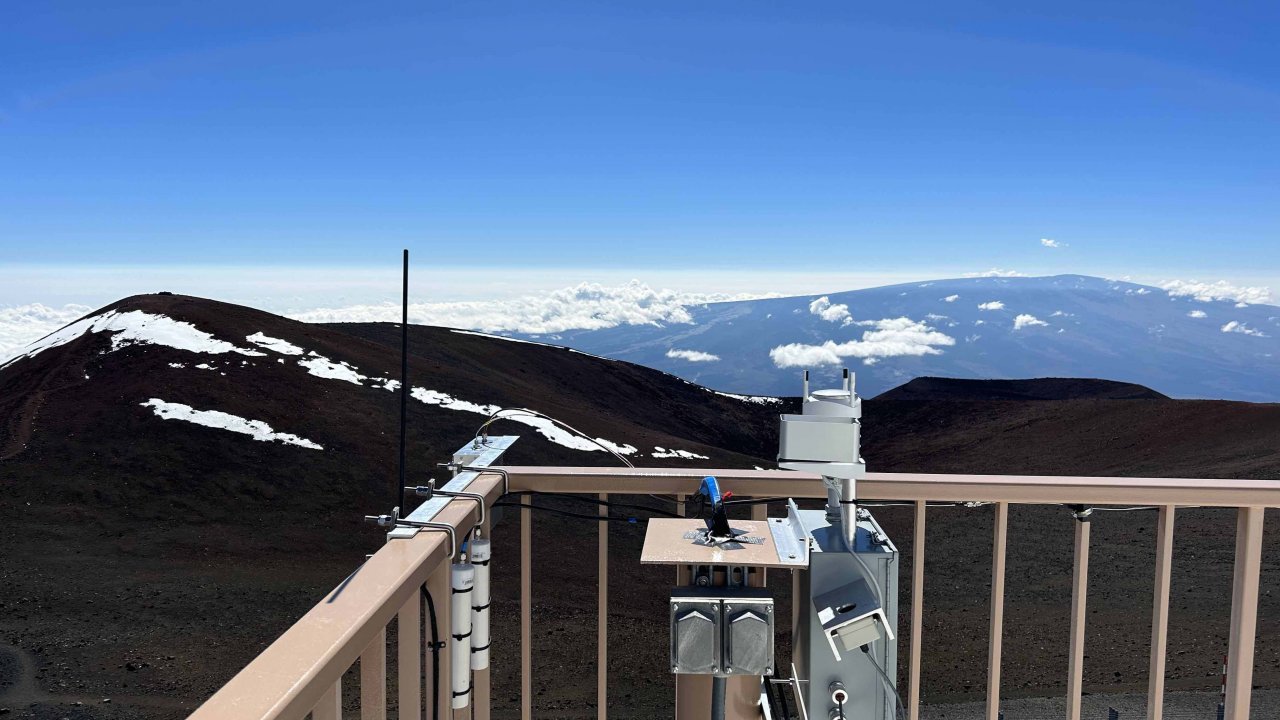 An atmospheric monitoring site on Mauna Kea.