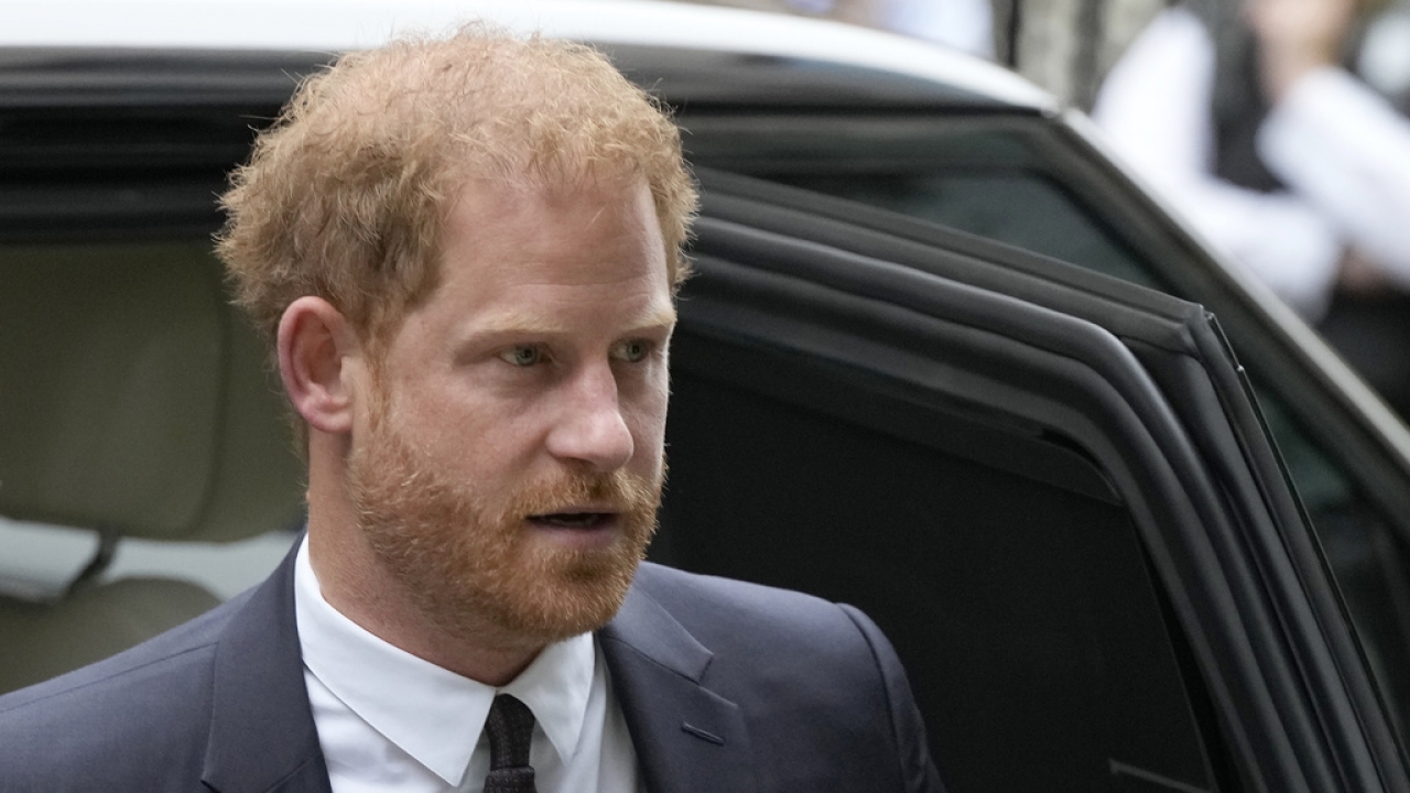 Prince Harry arrives at the High Court in London