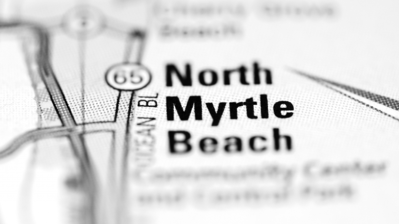 North Myrtle Beach on a map.