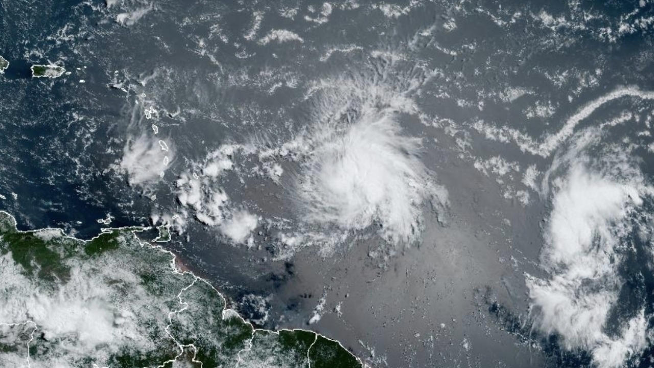 Satellite view of Tropical Storm Bret
