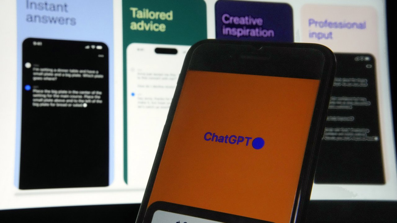 ChatGPT app seen on an iPhone.
