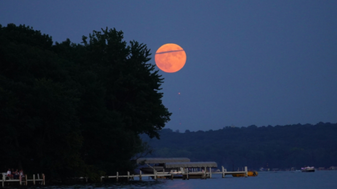 July's supermoon, also called the "Buck Moon."