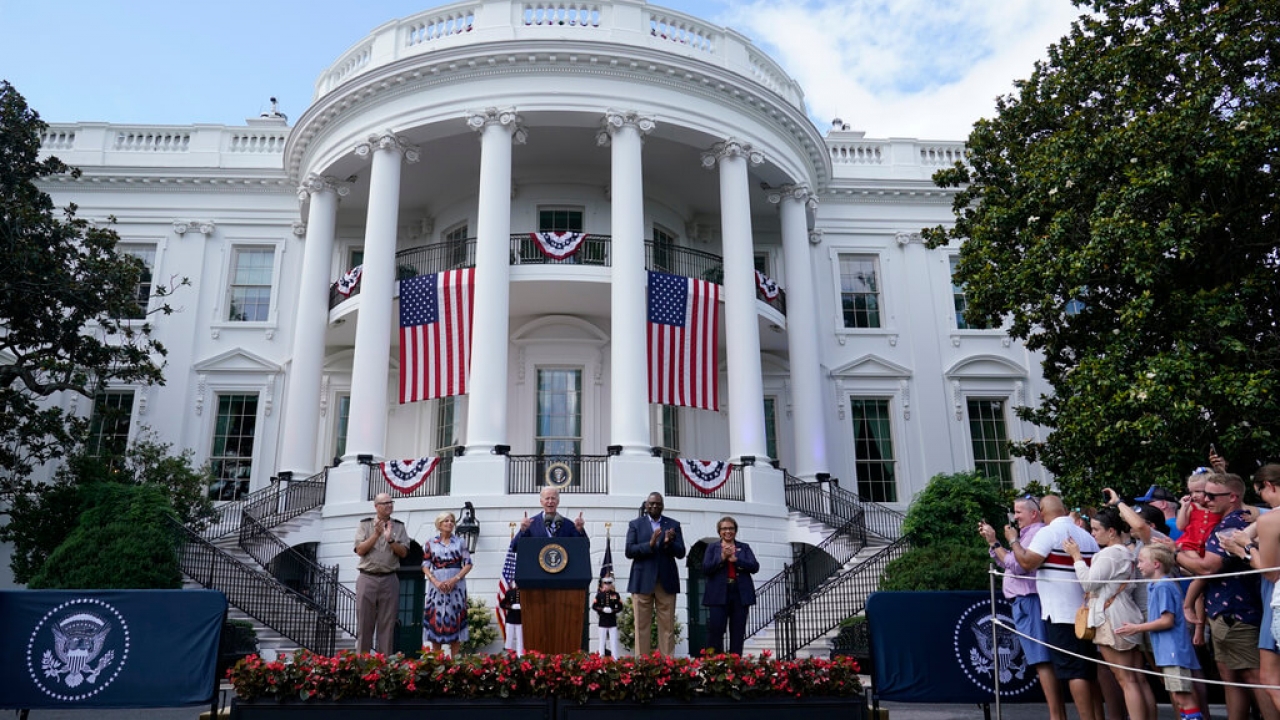 President Joe Biden speaks at the White House