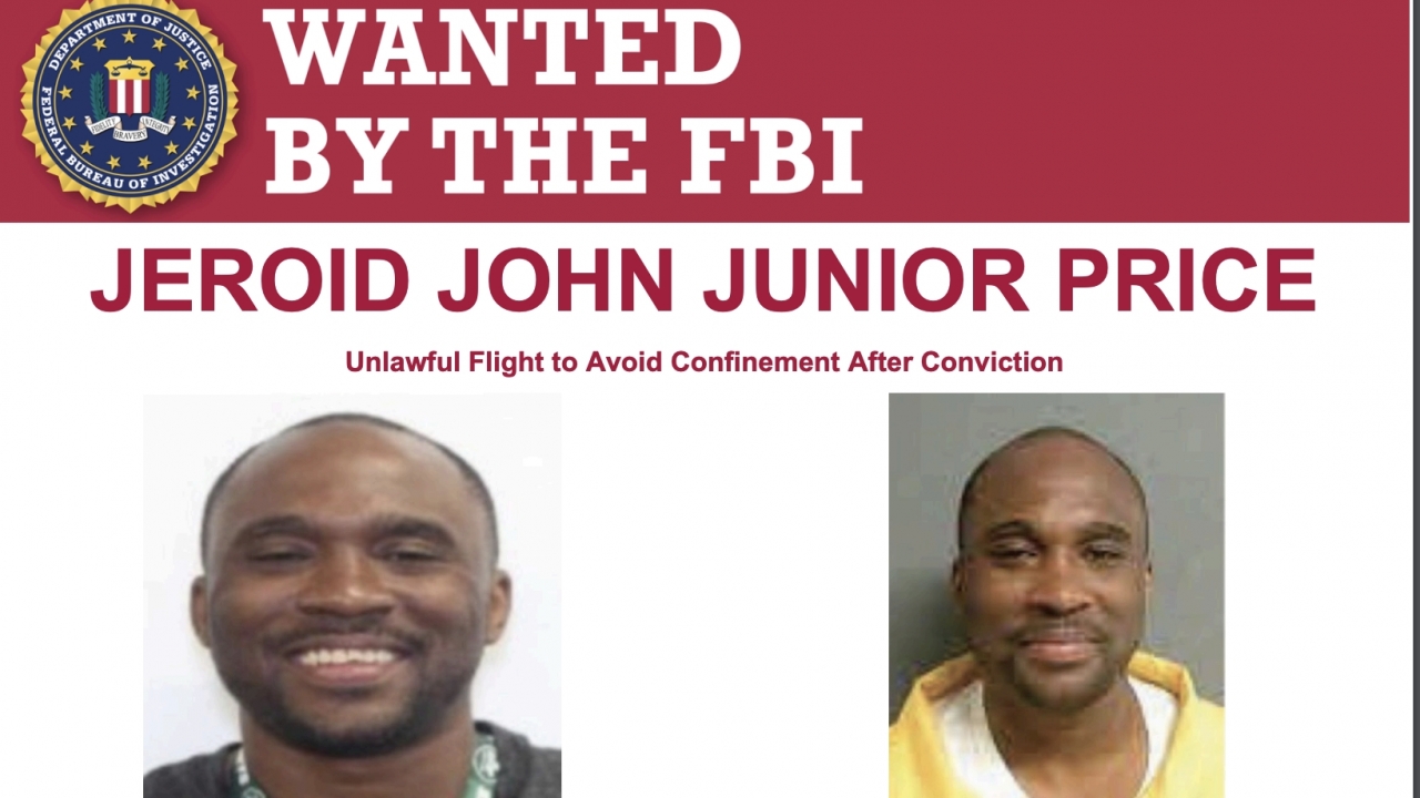 FBI wanted poster showing Jeriod John Price.