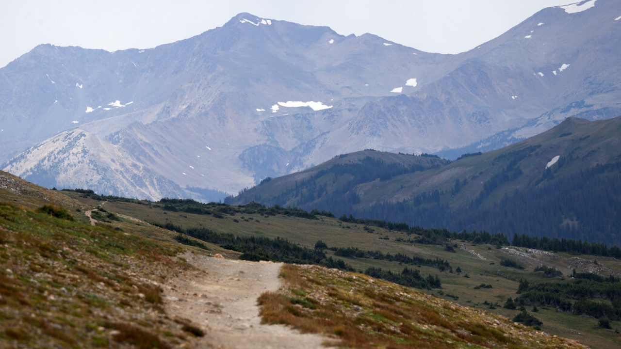 A trail in Rocky Mountain National Park is shown.