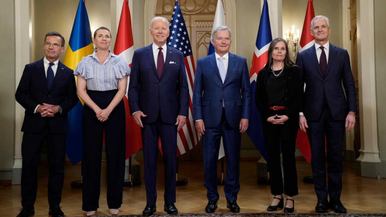 President Joe Biden with Nordic leaders.