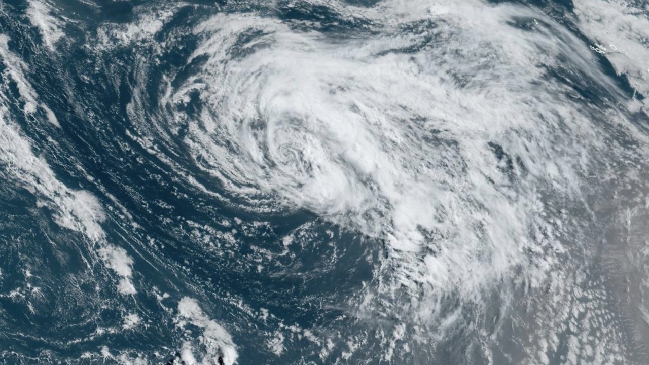 Subtropical Storm Don spins in the open Atlantic.