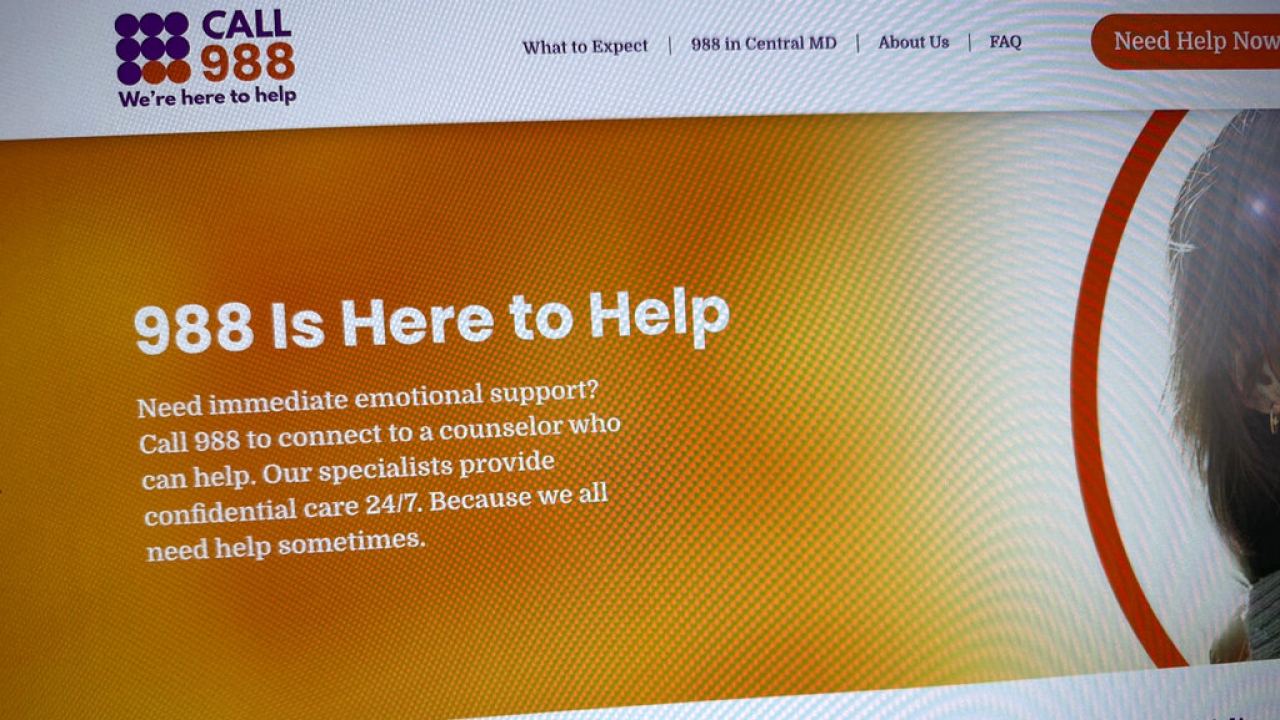 Website for the 988 Suicide & Crisis Lifeline