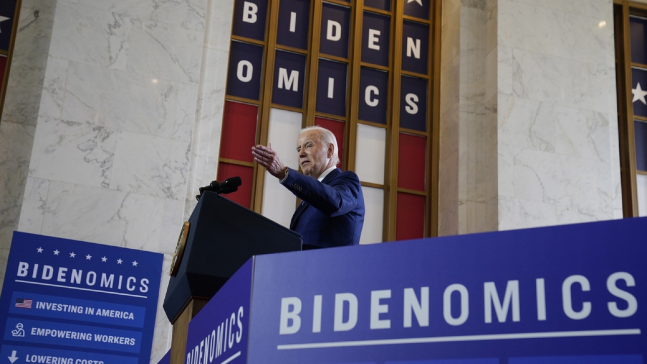 President Joe Biden delivers remarks on the economy.