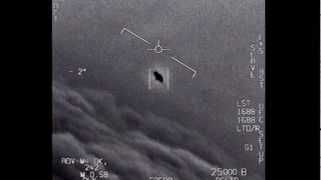 An unexplained object is seen and tracked as it soars high along the clouds.