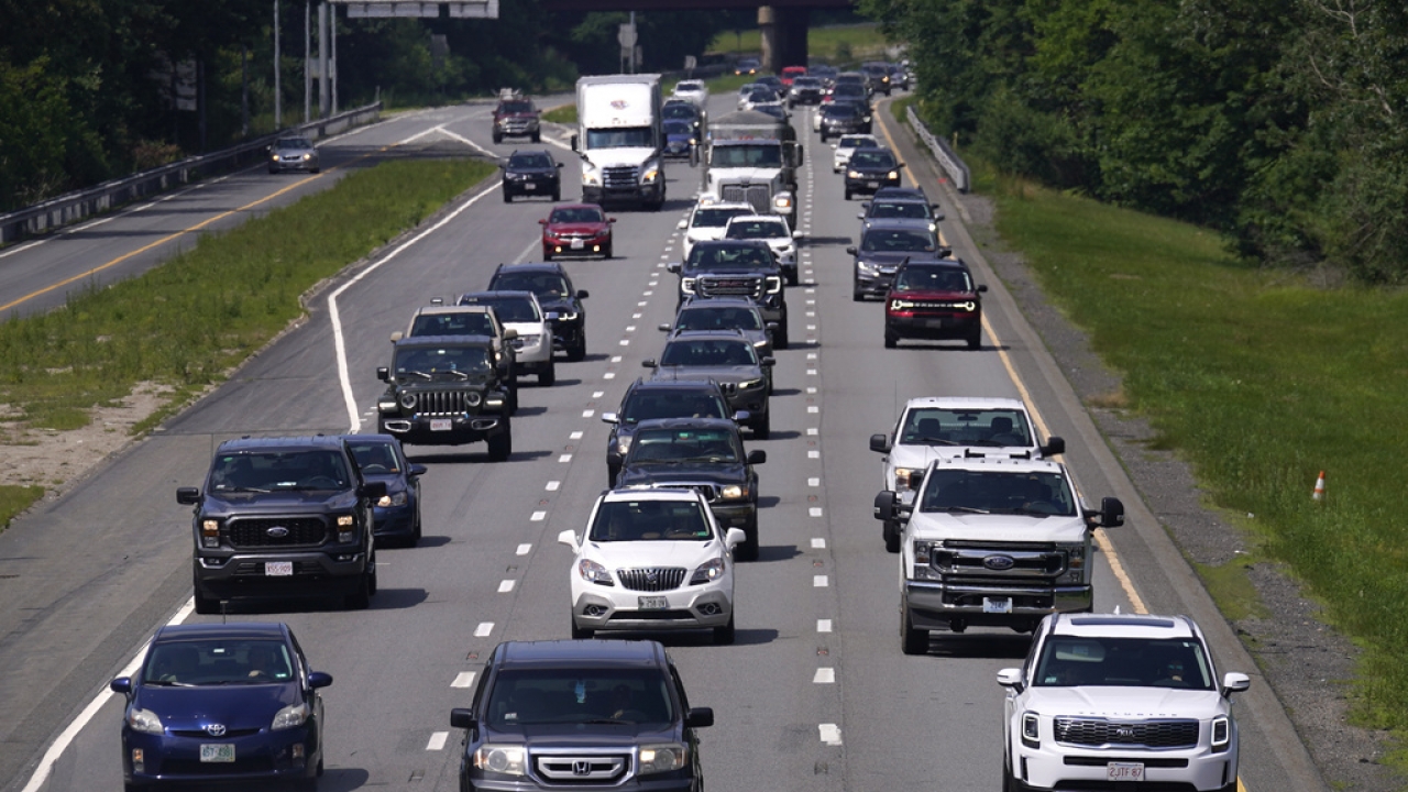Drivers head south along Interstate 495, Friday, June 30, 2023, in Haverhill, Mass.