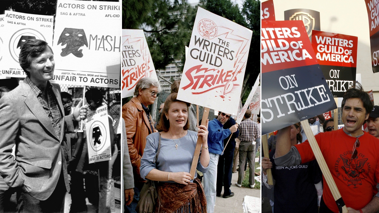 Various eras of Hollywood and strikes.