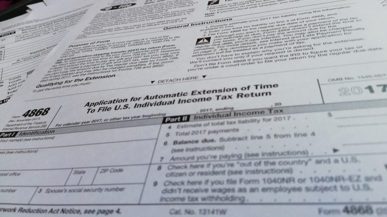 IRS tax form.