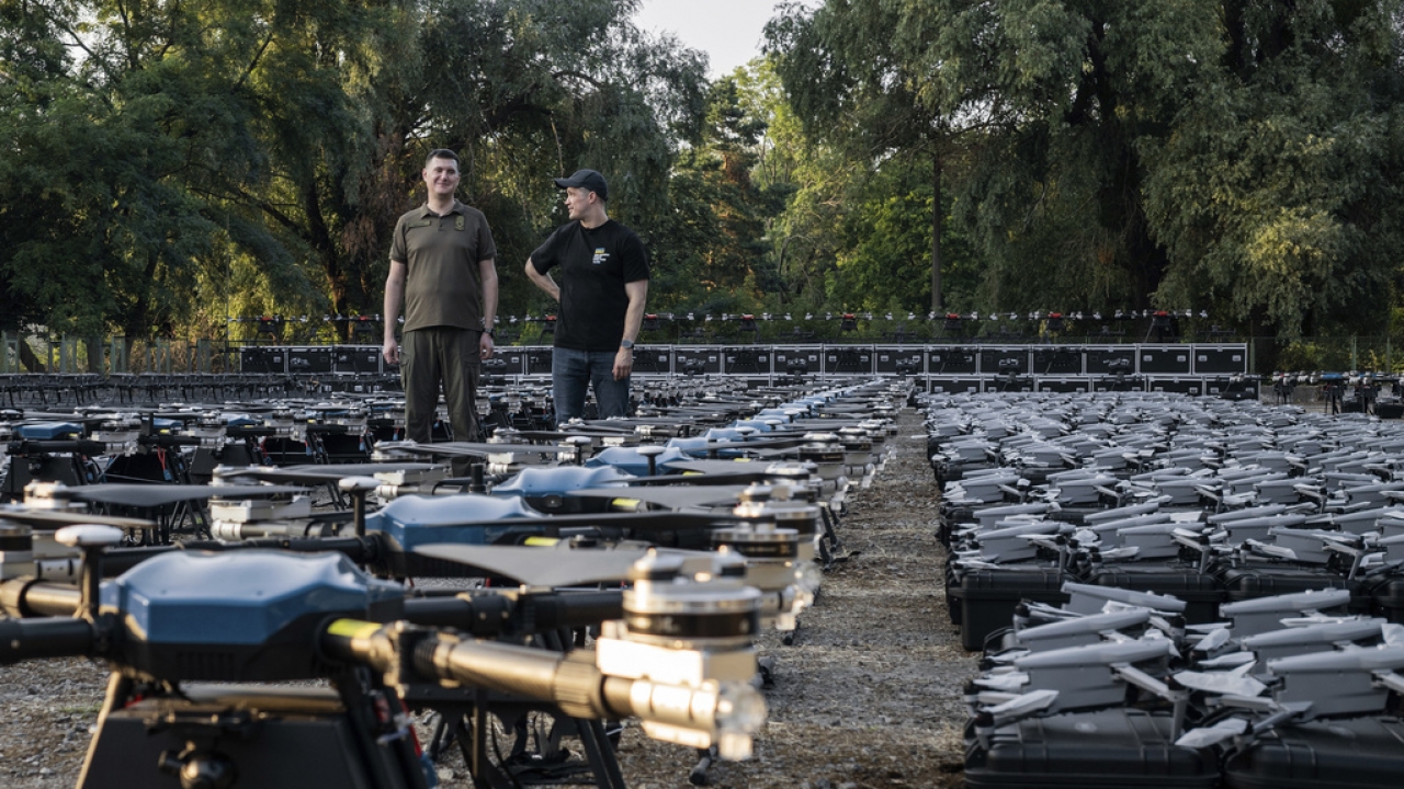 Two Ukrainian officials surrounded by 1,700 drones to be used against Russian forces.