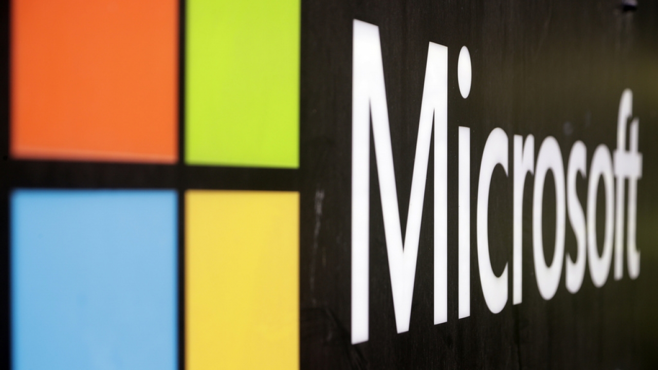 The Microsoft company logo is shown.