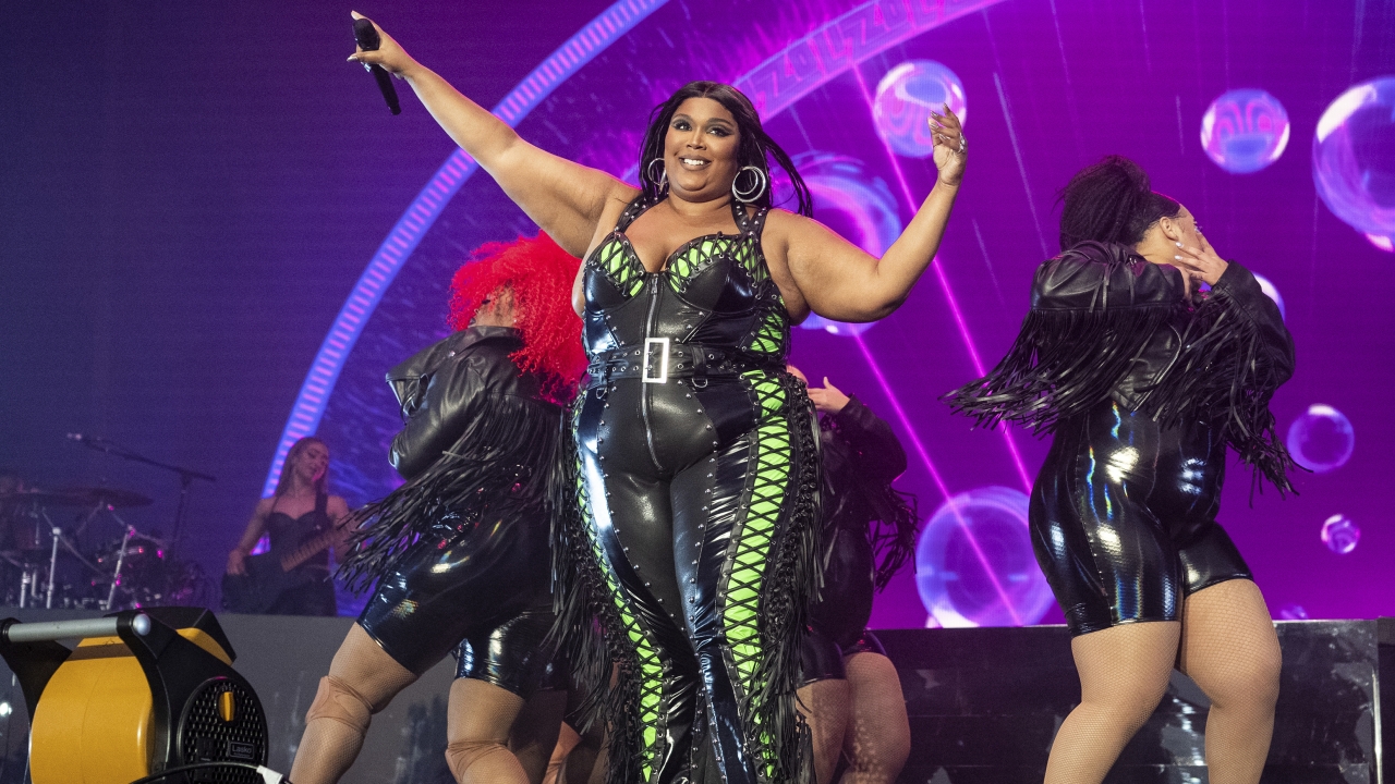 Lizzo performs at the United Center on May 17, 2023.
