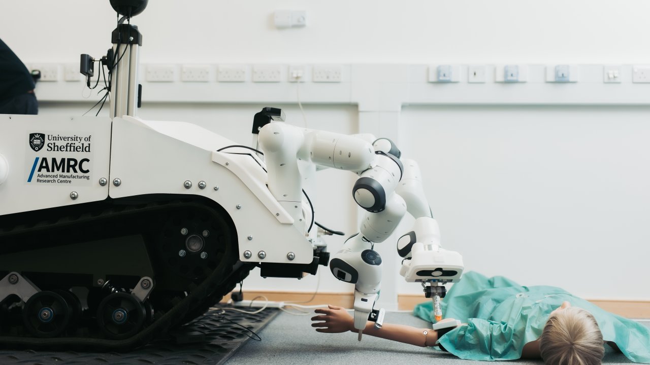 University of Sheffield researchers have developed a robot doctor that medics can operate remotely.