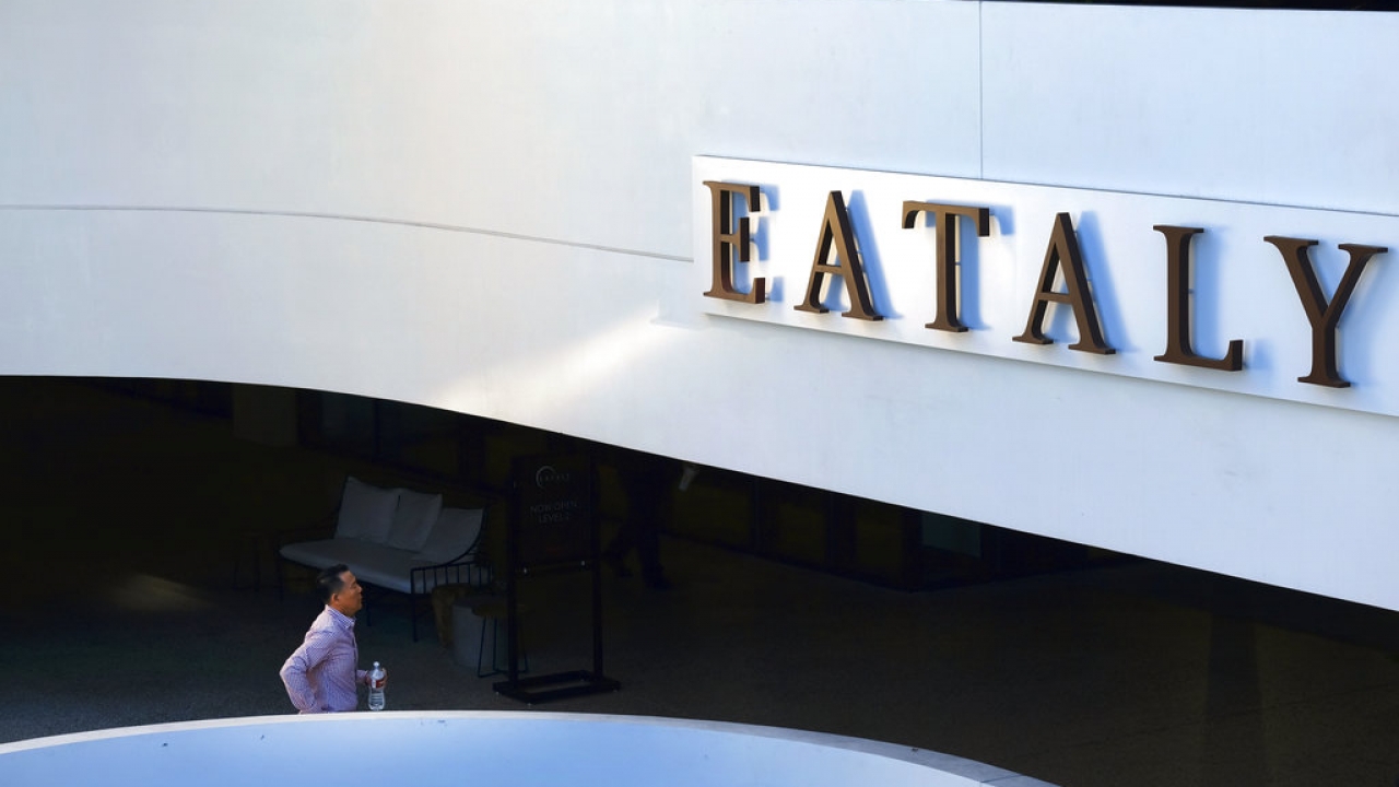 Eataly's sign is shown.