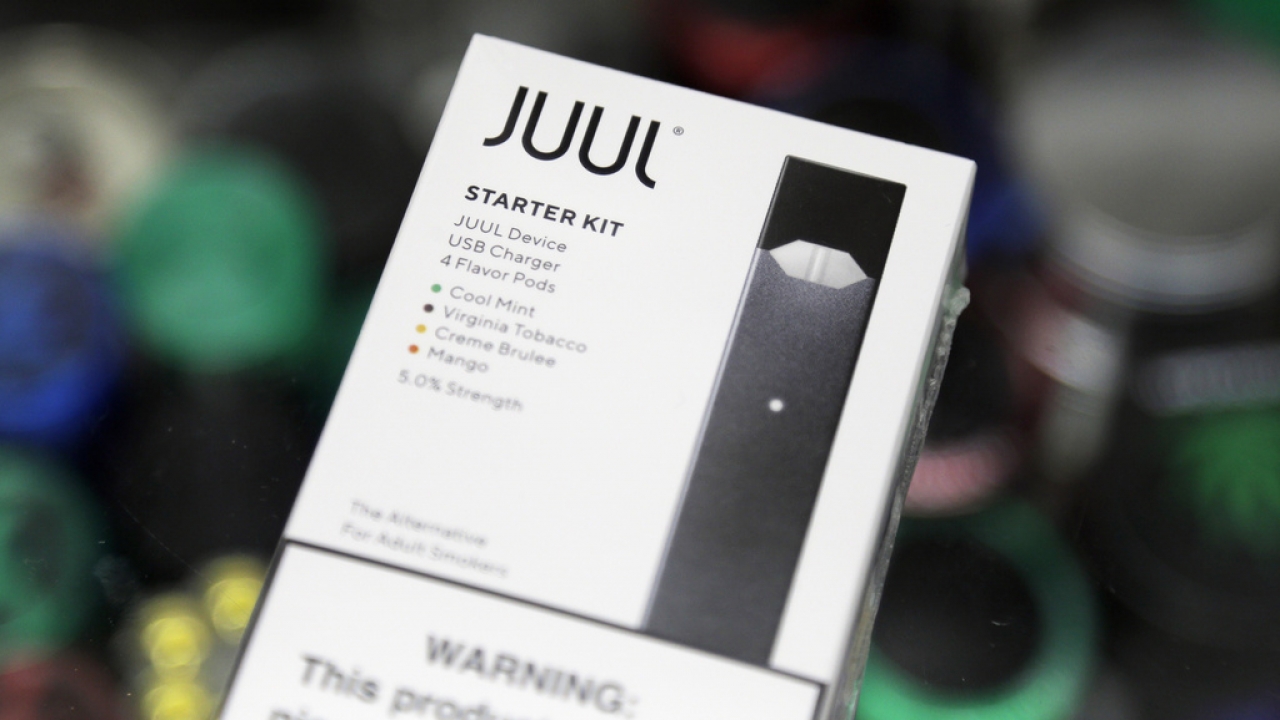 A JUUL package is shown.